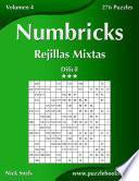 libro Numbricks Rejillas Mixtas   Difícil   Volumen 4   276 Puzzles
